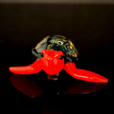 Hot Sauce Honu pendant with copper dichroic shell
