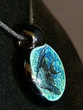 Green/gold Angelfish dichroic image pendant