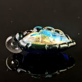 Copper sunset dichroic turtle shell pendant