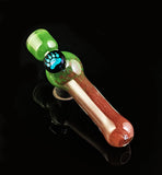Bear Paw Green and Brown Chillum